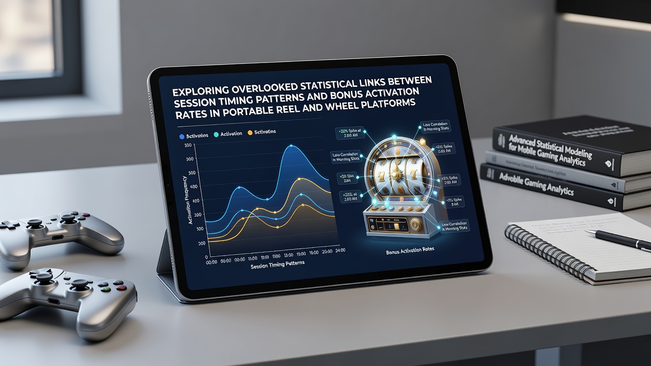 Data visualization showing session timing patterns overlaid with bonus activation rates on mobile reel and wheel platforms