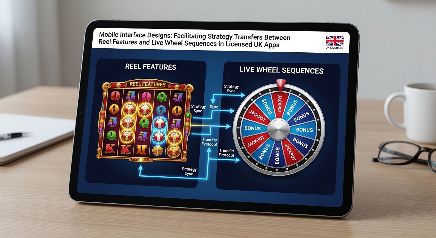 Mobile screen displaying synchronized slot reel controls and live roulette betting panel in a UK licensed app