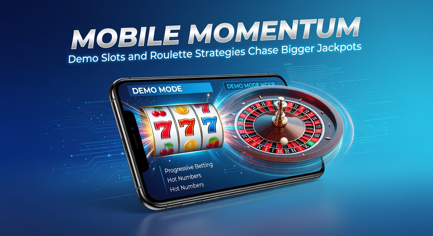 Smartphone screen displaying vibrant demo slot reels spinning alongside a roulette wheel, capturing the thrill of mobile casino action