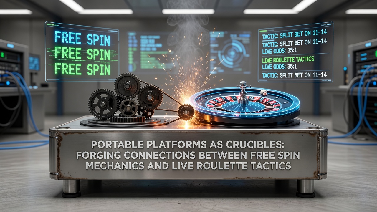 Mobile device displaying interconnected slot free spins and live roulette interface
