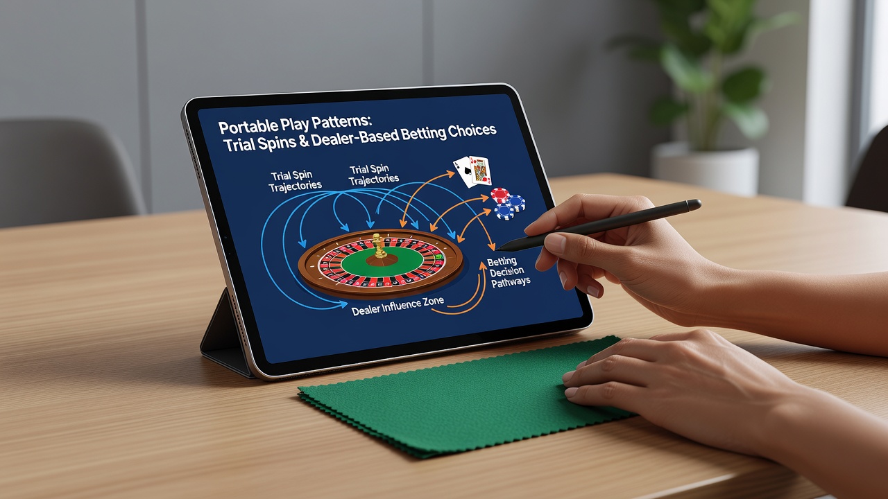 Mobile device displaying trial spins transitioning to live dealer roulette interface on a casino platform