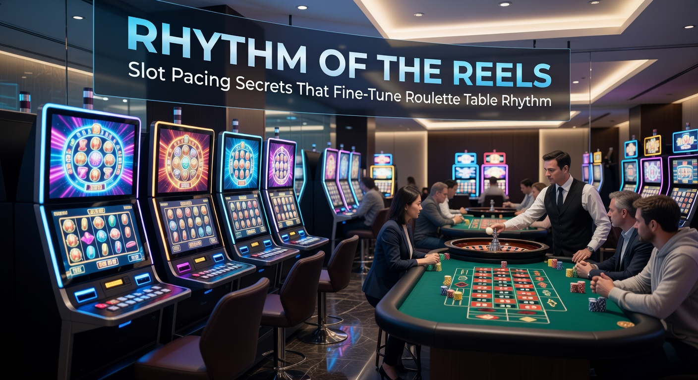 Roulette table in action with chips placed strategically, capturing the synchronized rhythm between slot-inspired pacing and wheel spins