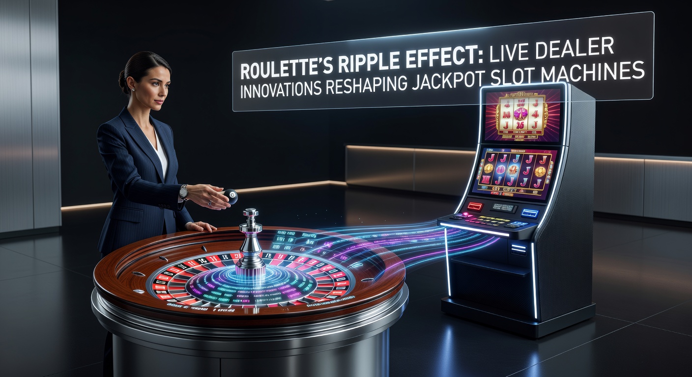Dynamic live dealer roulette table with digital jackpot slot overlays in a modern casino studio