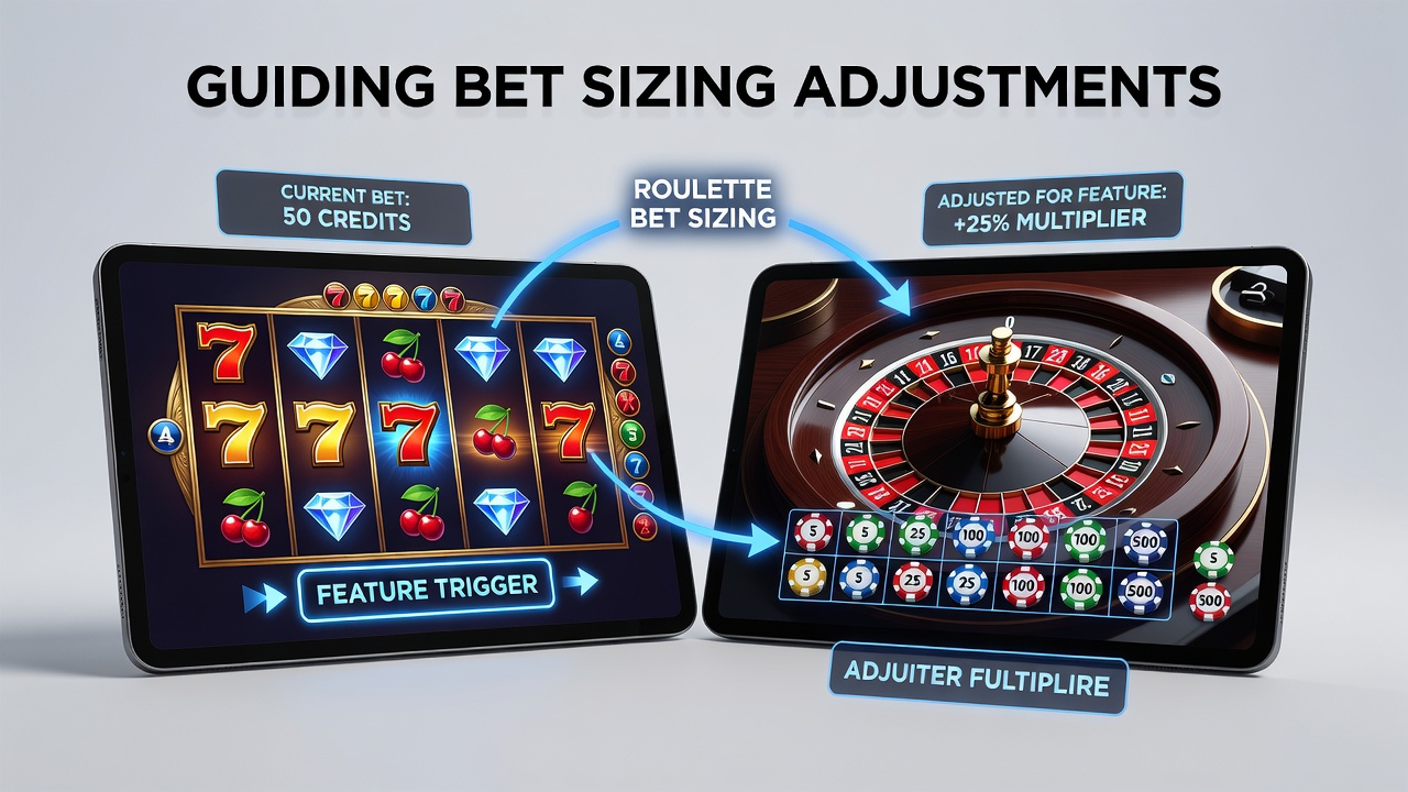 Close-up view of portable device screen showing integrated slot triggers influencing roulette stake recommendations