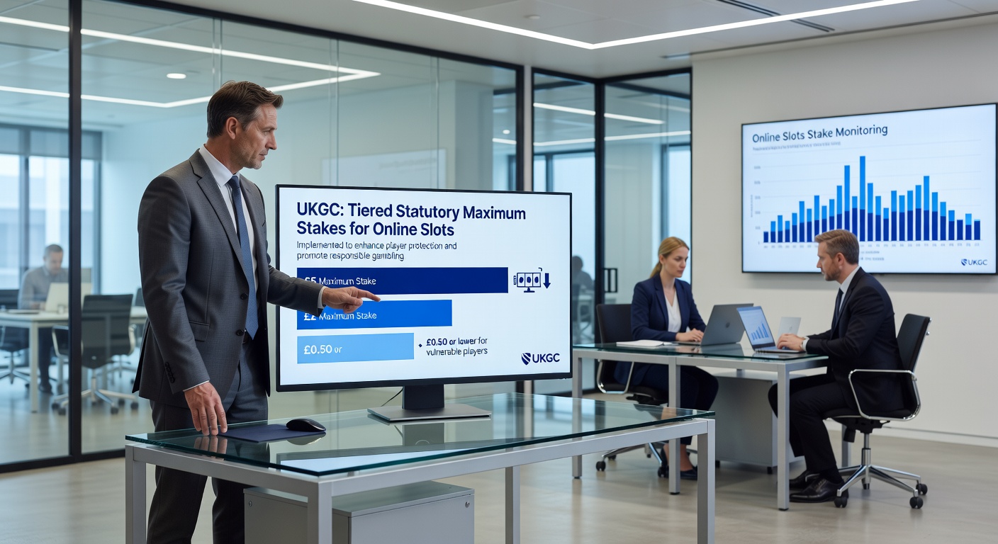 Graph showing projected revenue impacts from UKGC's 2026 stake limits and tax hikes on online slots sector